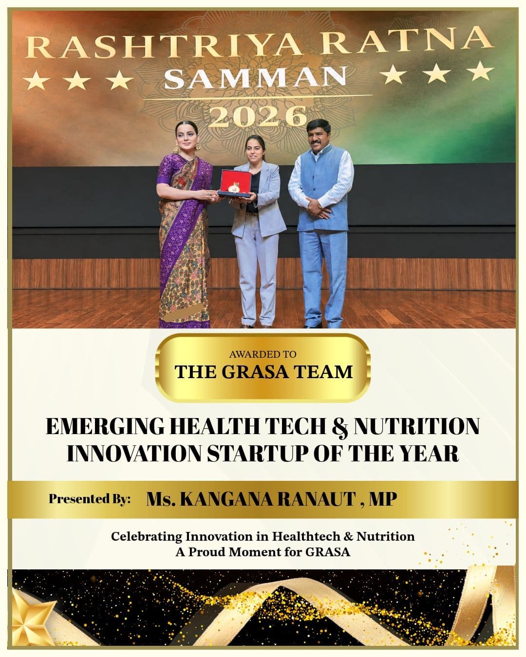 Distinguished Cybersecurity Expert Shri Mukesh Lodhi Commends Grasa Millets on Receiving the Rashtriya Ratna Samman